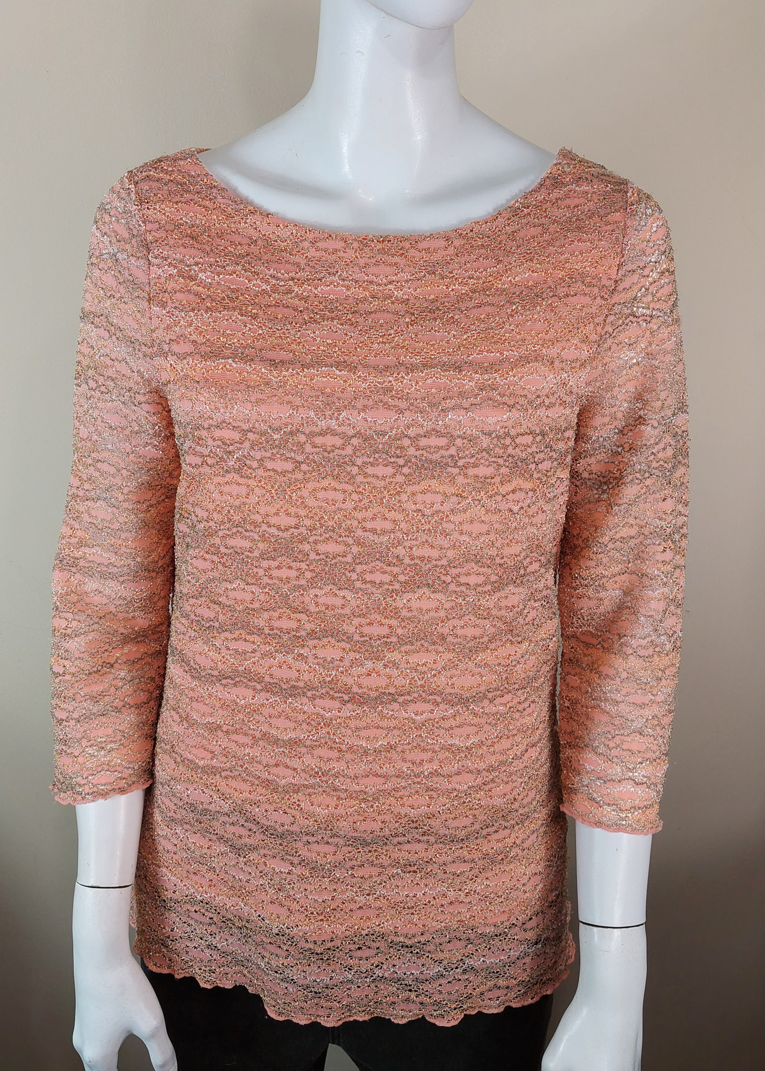 1 03 St. John's Bay Medium Peach Knit Top