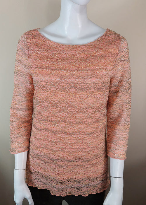 1 03 St. John's Bay Medium Peach Knit Top