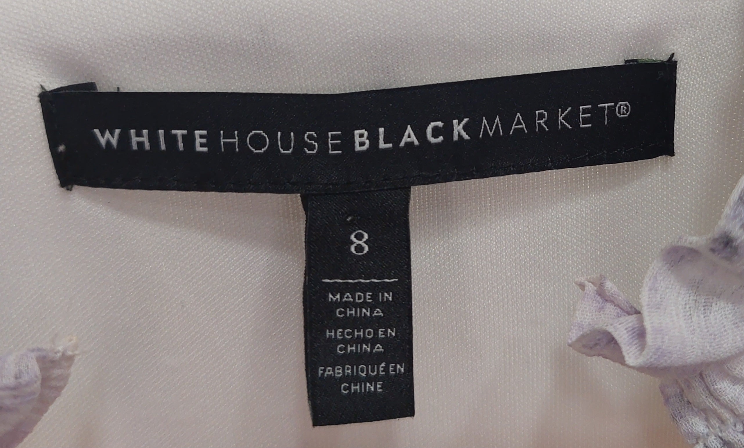 2 43 White House Black Market Dress Abstract print lavender Size 8