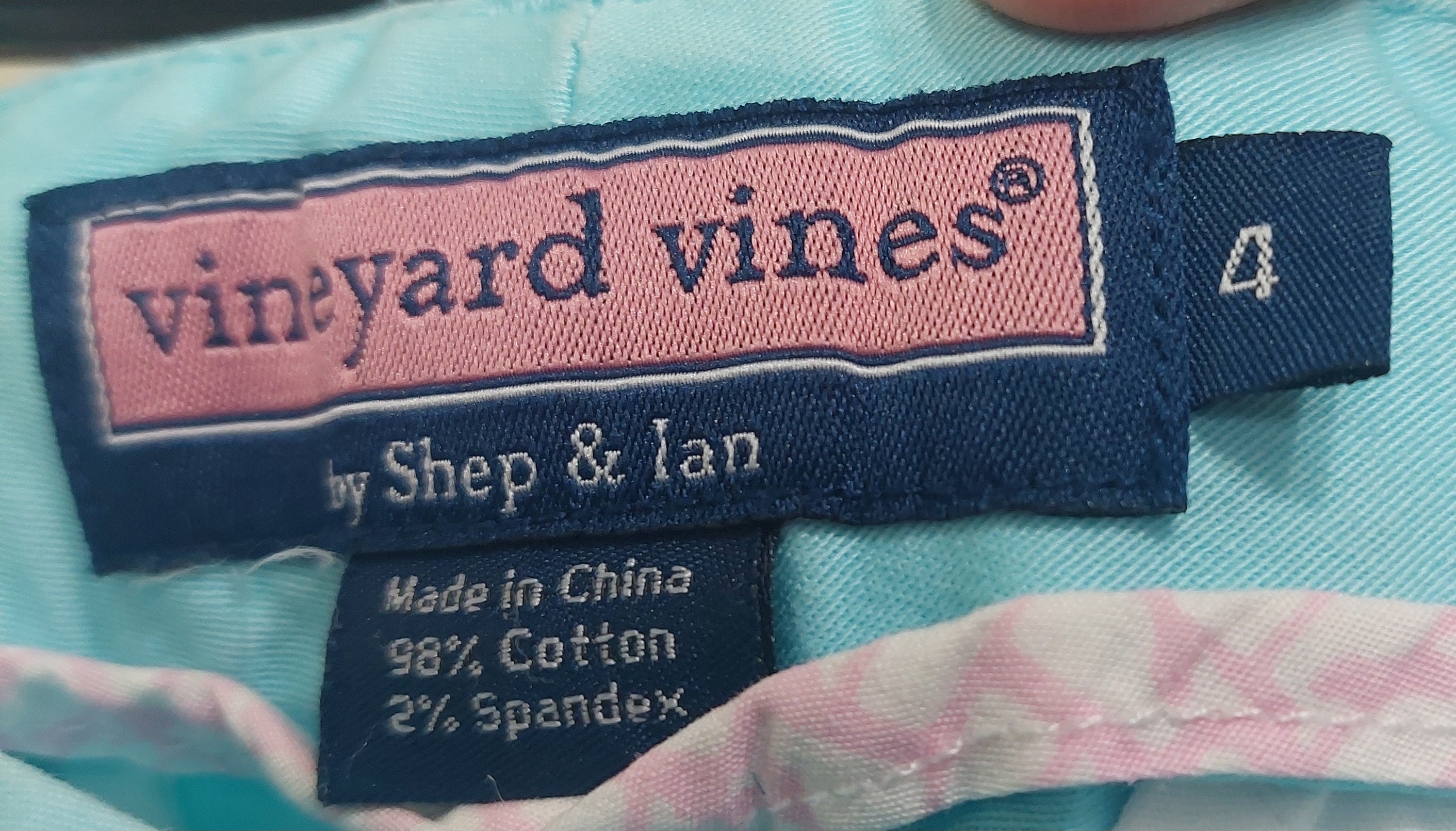 4 13 Vineyard Vines Size 4 Chino Shorts Aqua