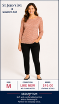 1 03 St. John's Bay Medium Peach Knit Top