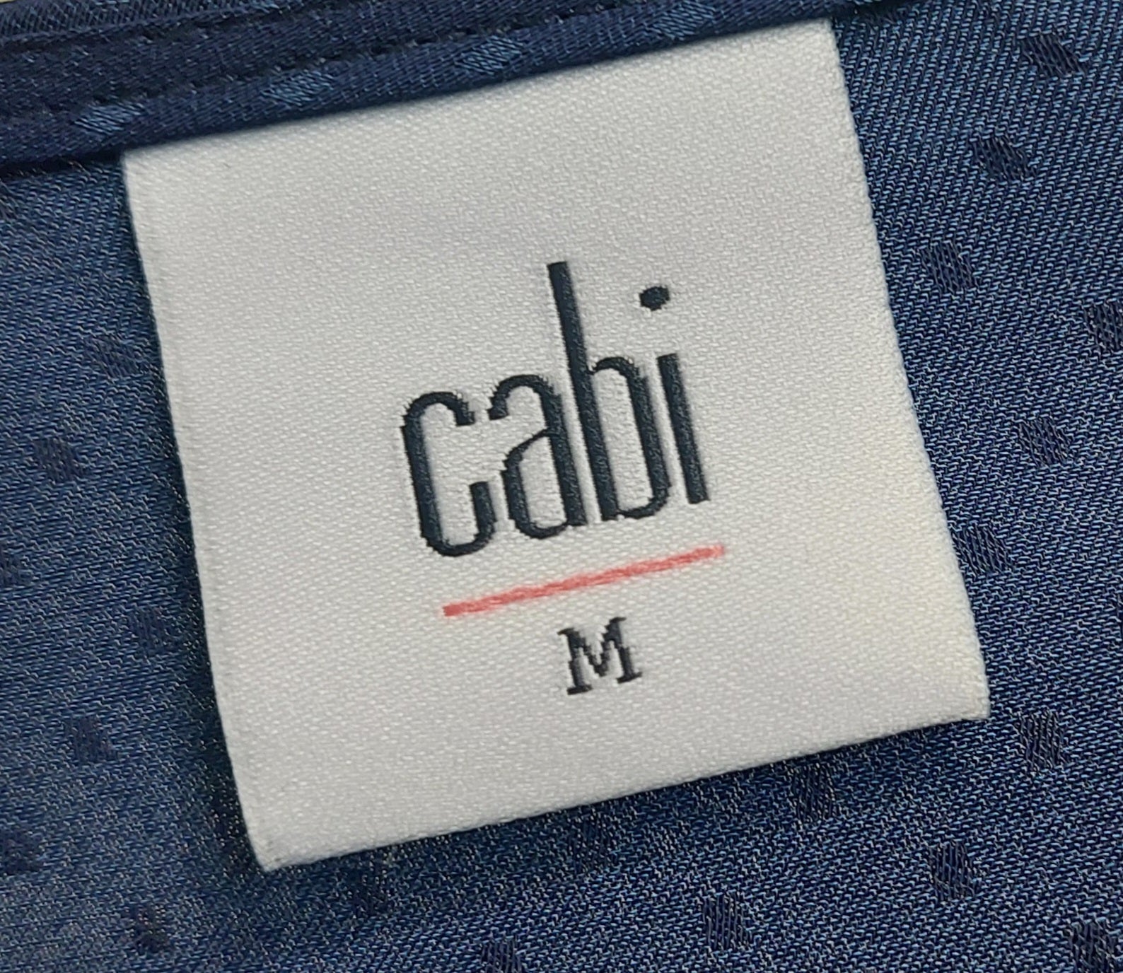 4 44 Cabi M Navy Swiss Dot Tie Front Blouse