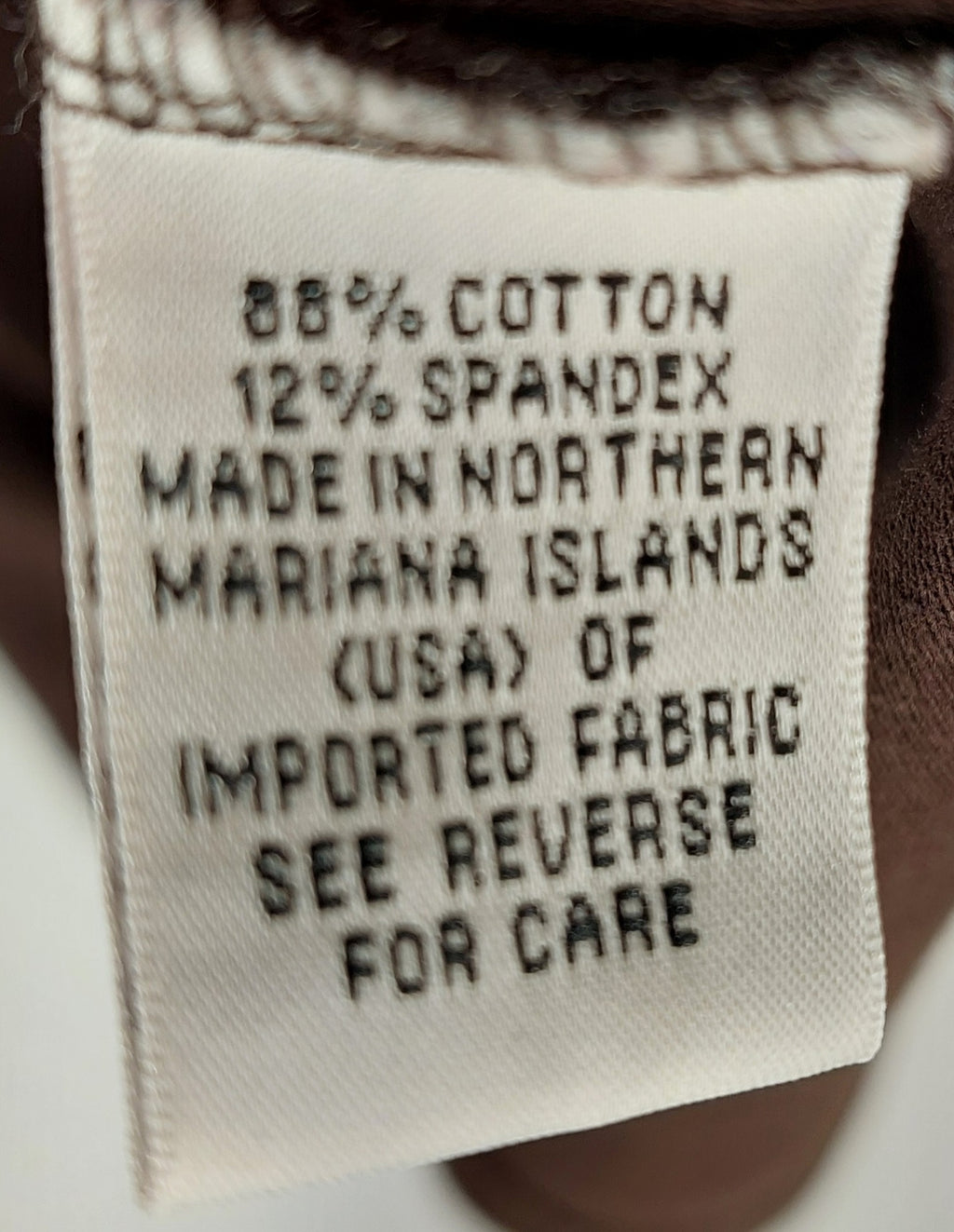 9-30 Talbots Petites Size L Brown 3/4 Sleeve Scoop Neck Cotton Stretch Top