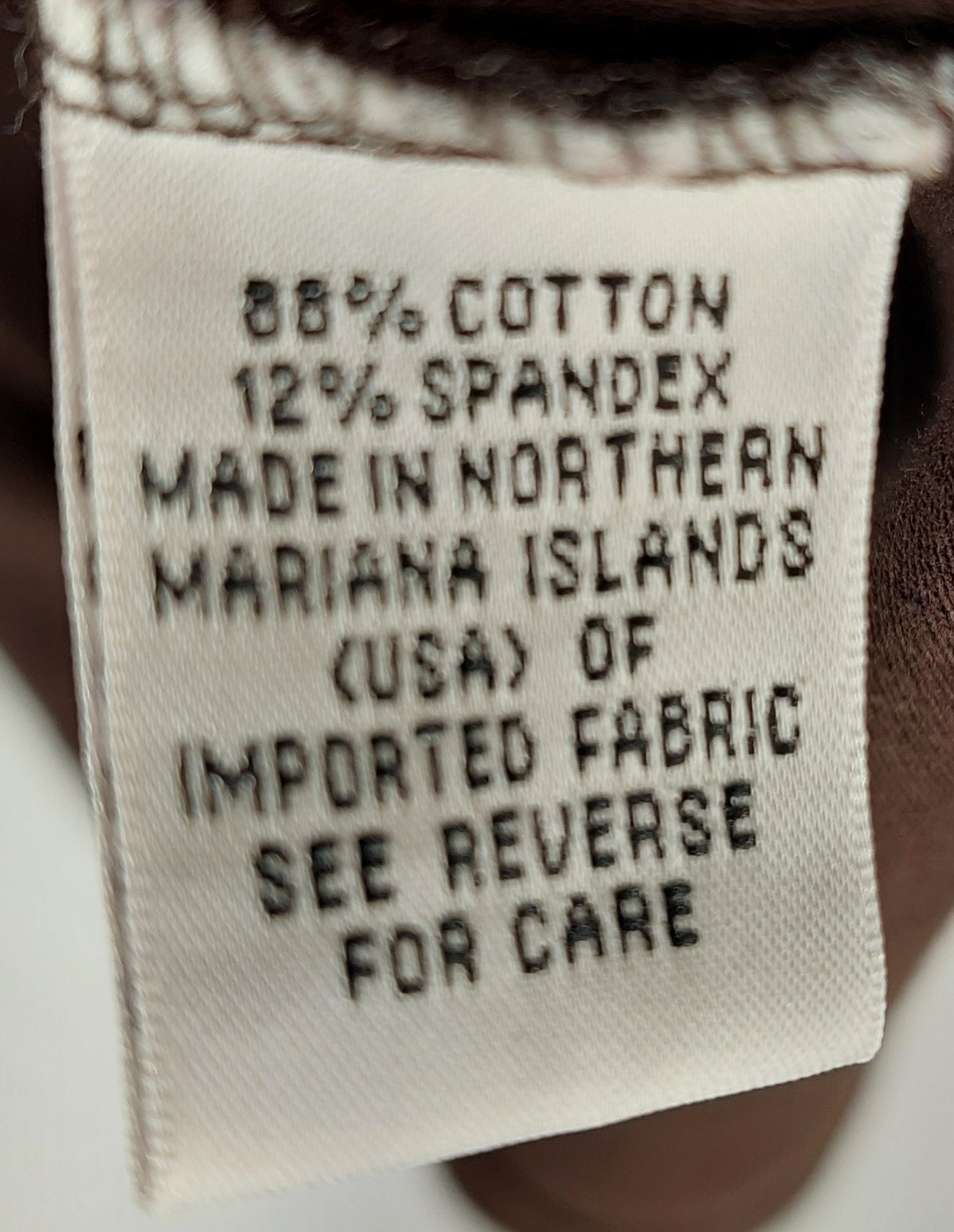 9-30 Talbots Petites Size L Brown 3/4 Sleeve Scoop Neck Cotton Stretch Top