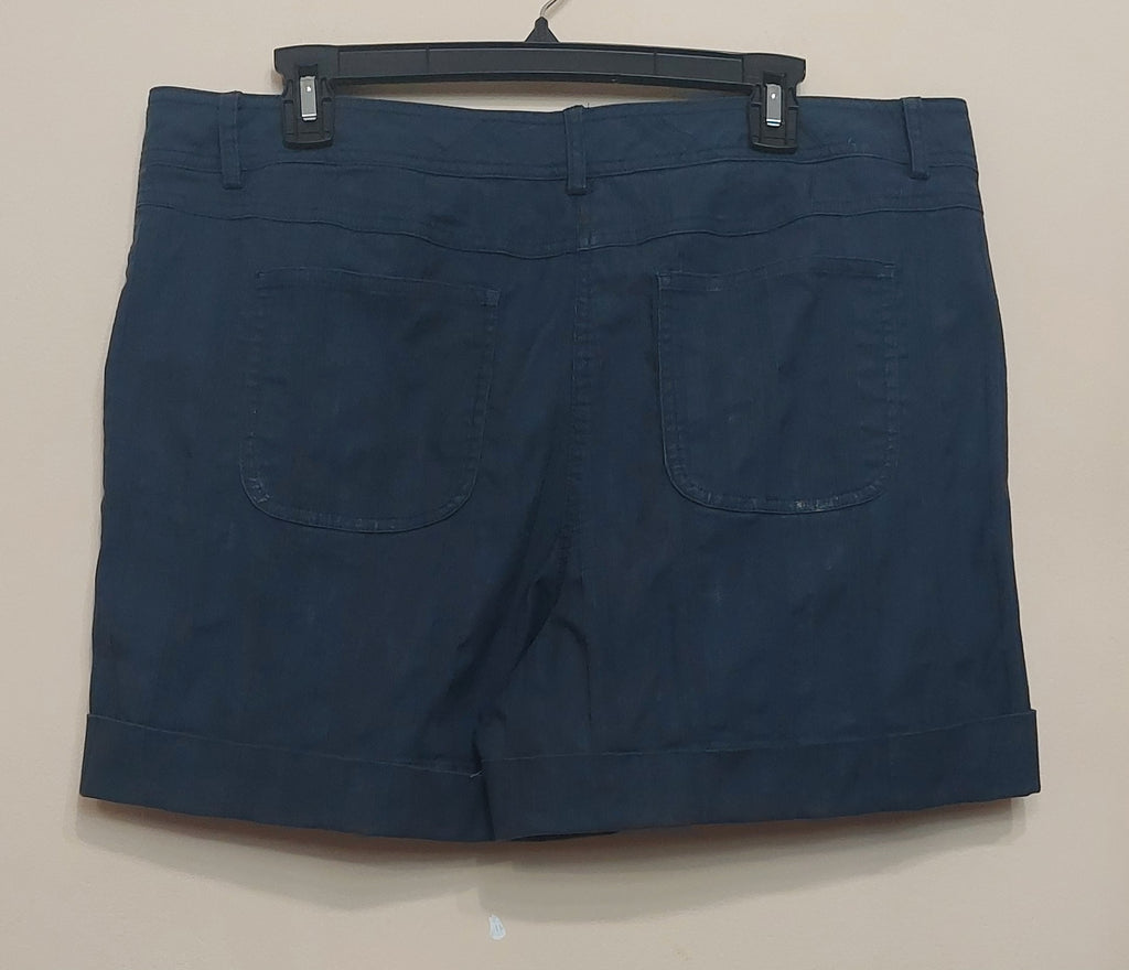 4 32 Talbots 16 Navy Stretch Cuffed Shorts