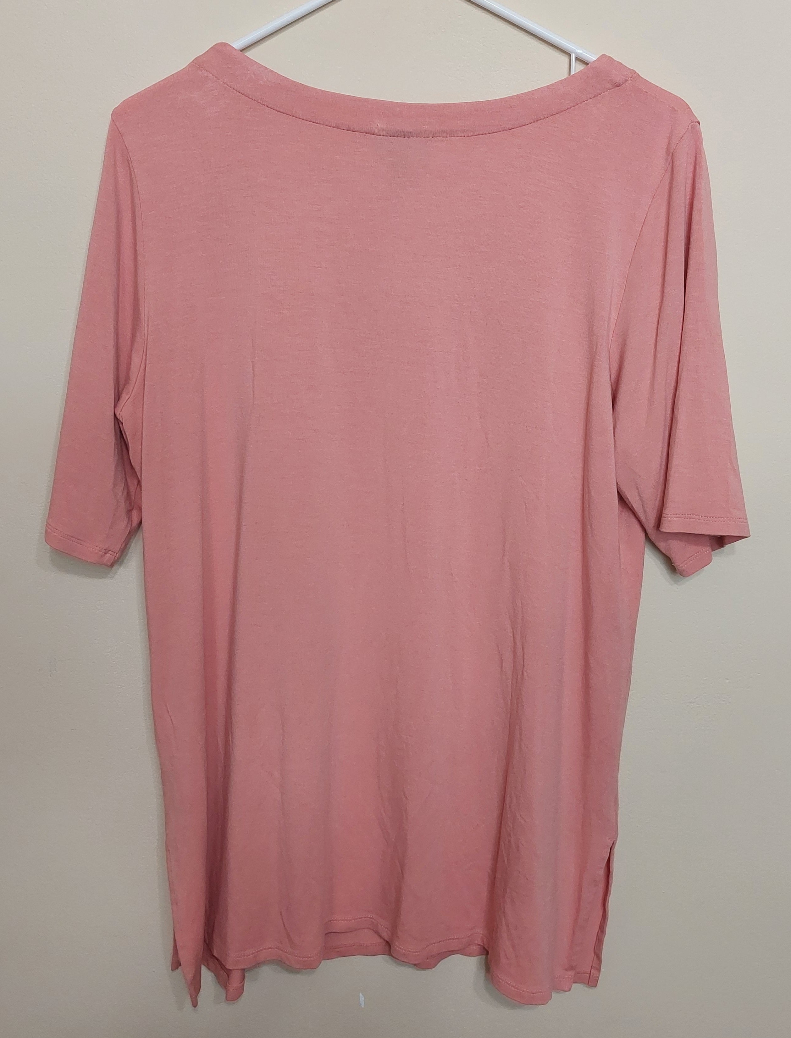5 33 J Jill Wearever Pink Square Neck Knit Top Medium