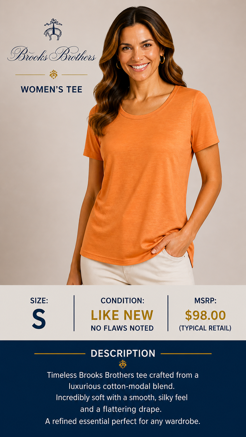 1 38 Brooks Brothers Orange T Size Small