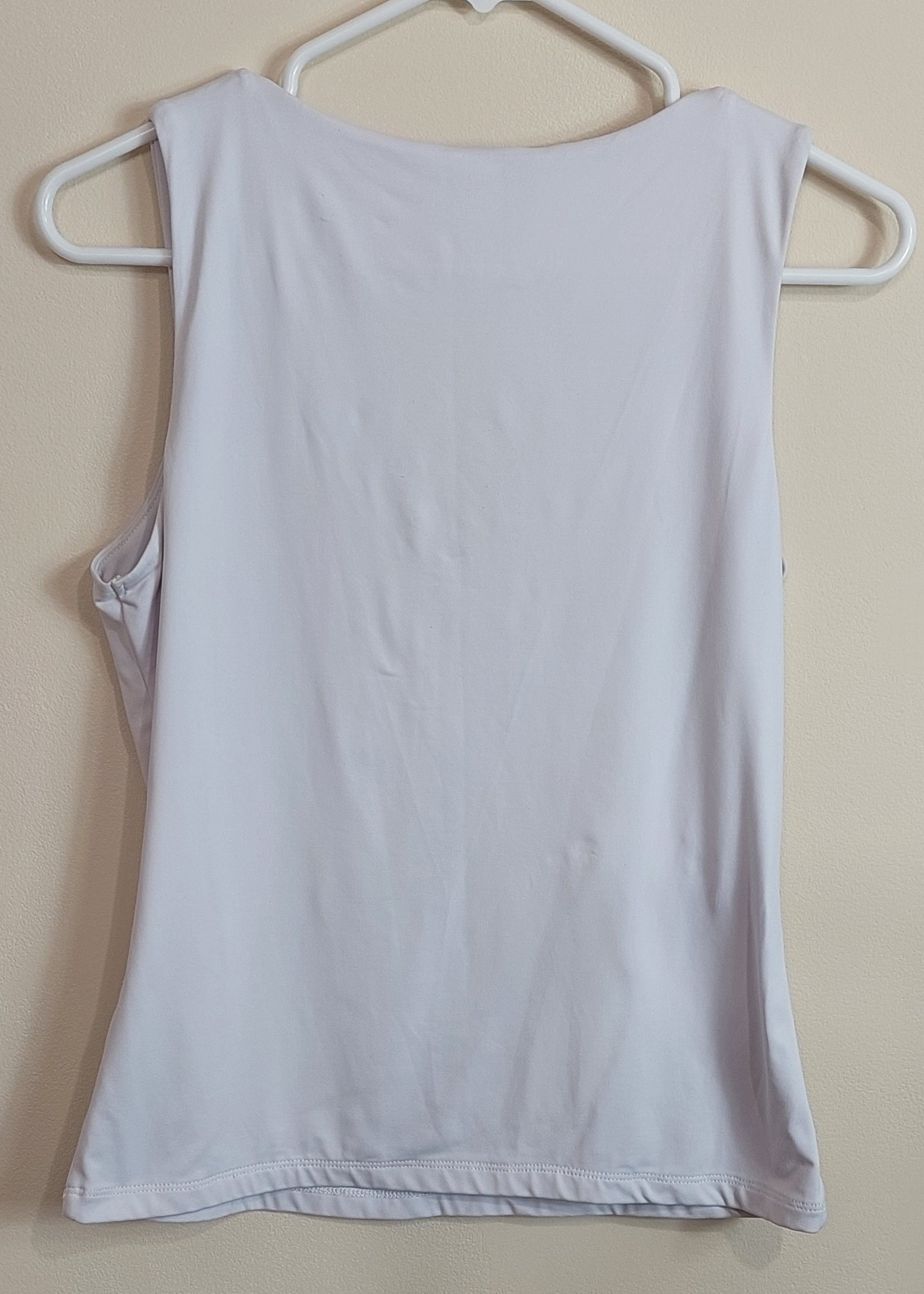 3 12 Tahari Size M Tank Top Light Lavender Sleeveless Scoop Neck Layering Essential