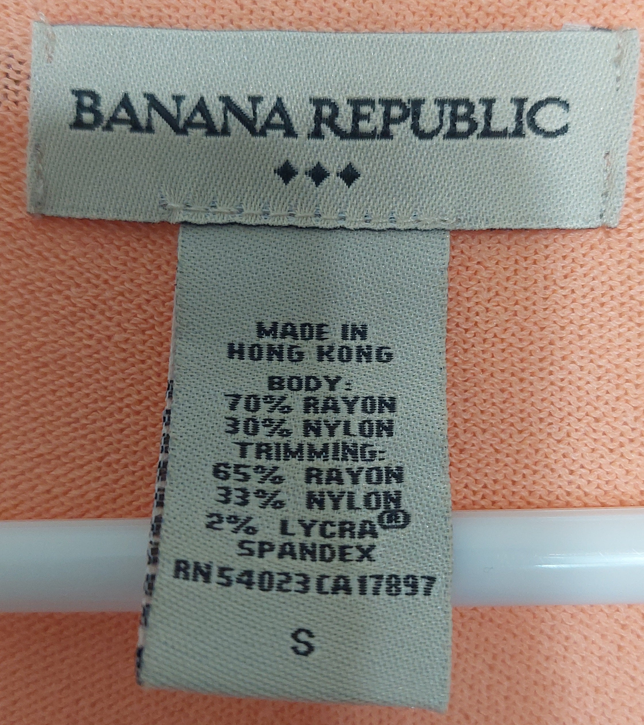 6 34 Banana Republic Womens Peach Short Sleeve Cardigan Sweater Small