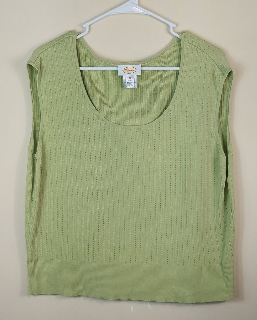 2 22 Talbots Knit Tank Green Size XL