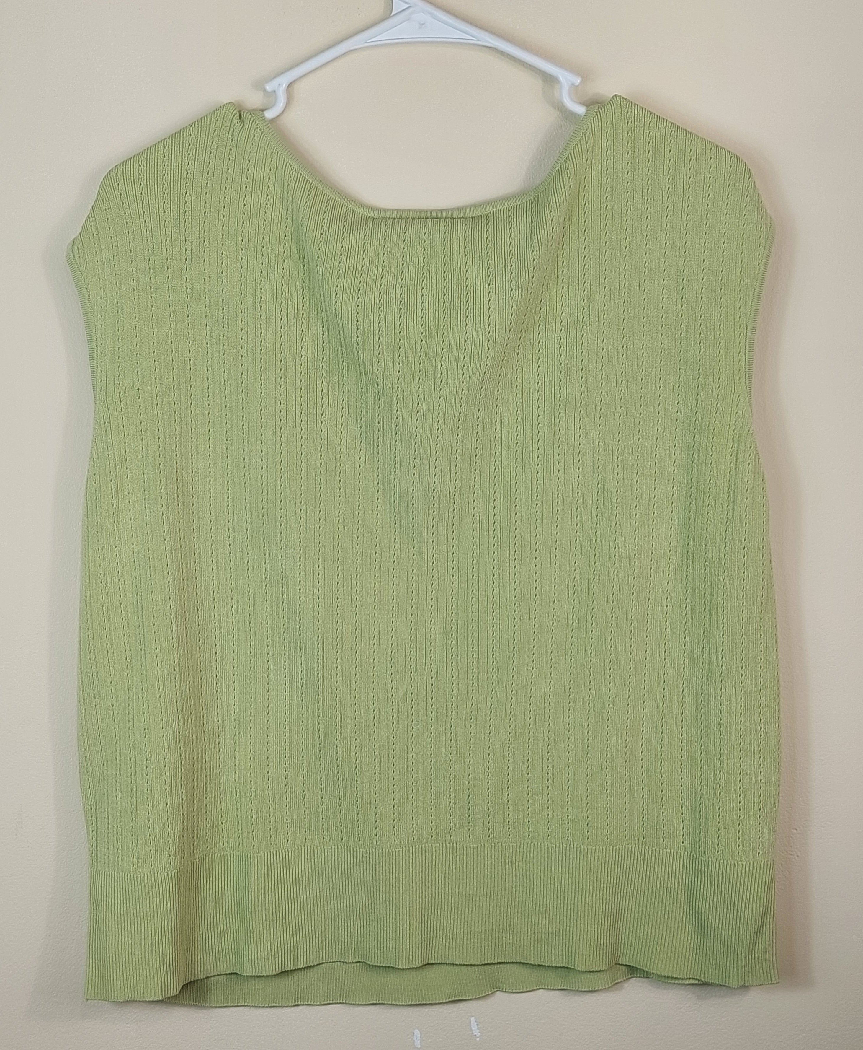 2 22 Talbots Knit Tank Green Size XL