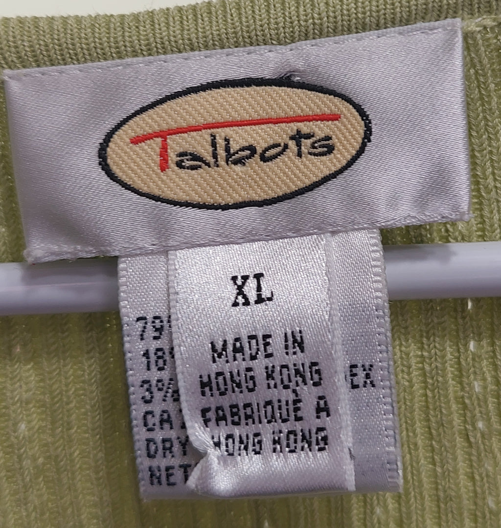 2 22 Talbots Knit Tank Green Size XL