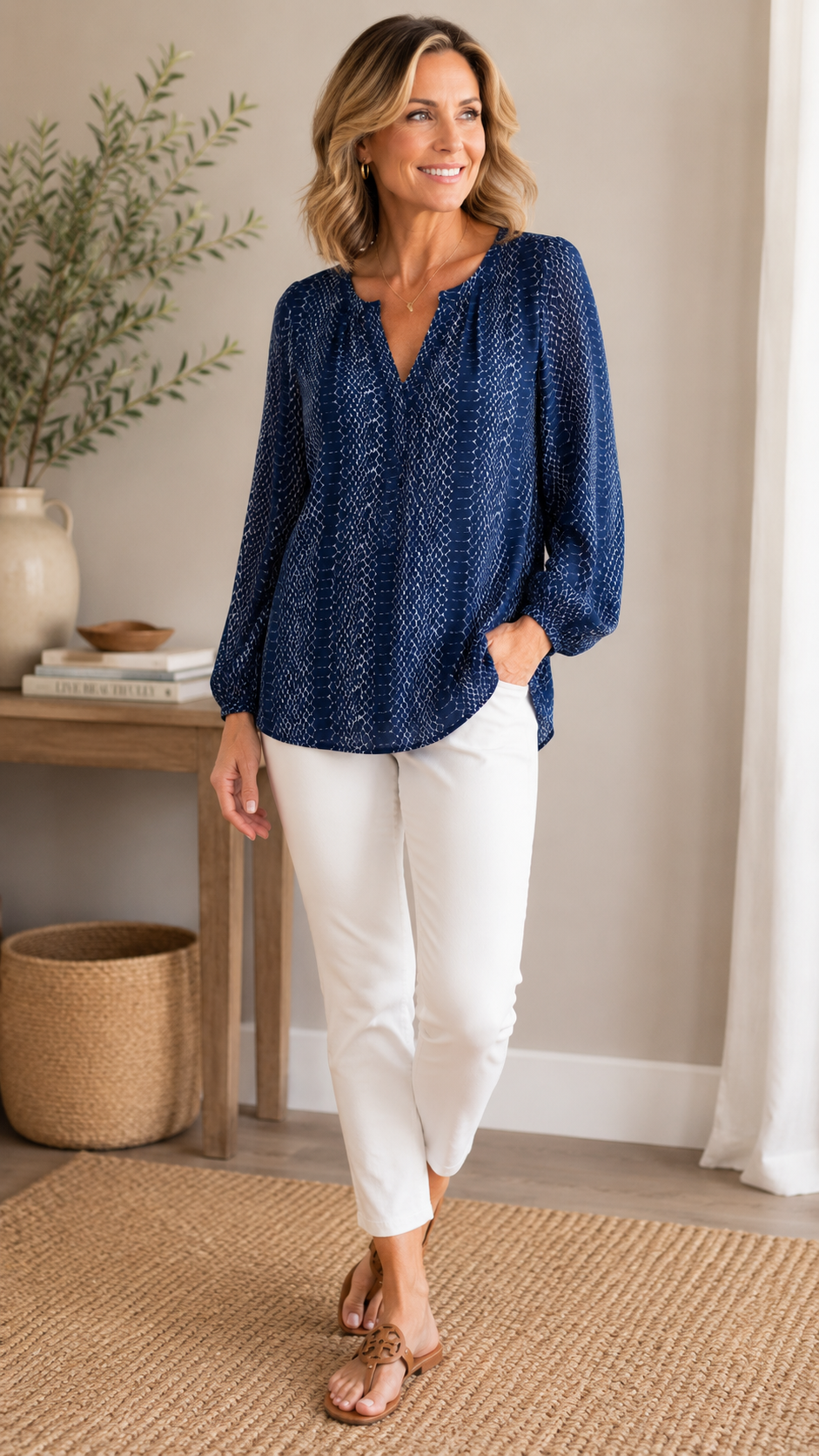 7 35 Joie L Blue Snakeskin Print Silk Blouse