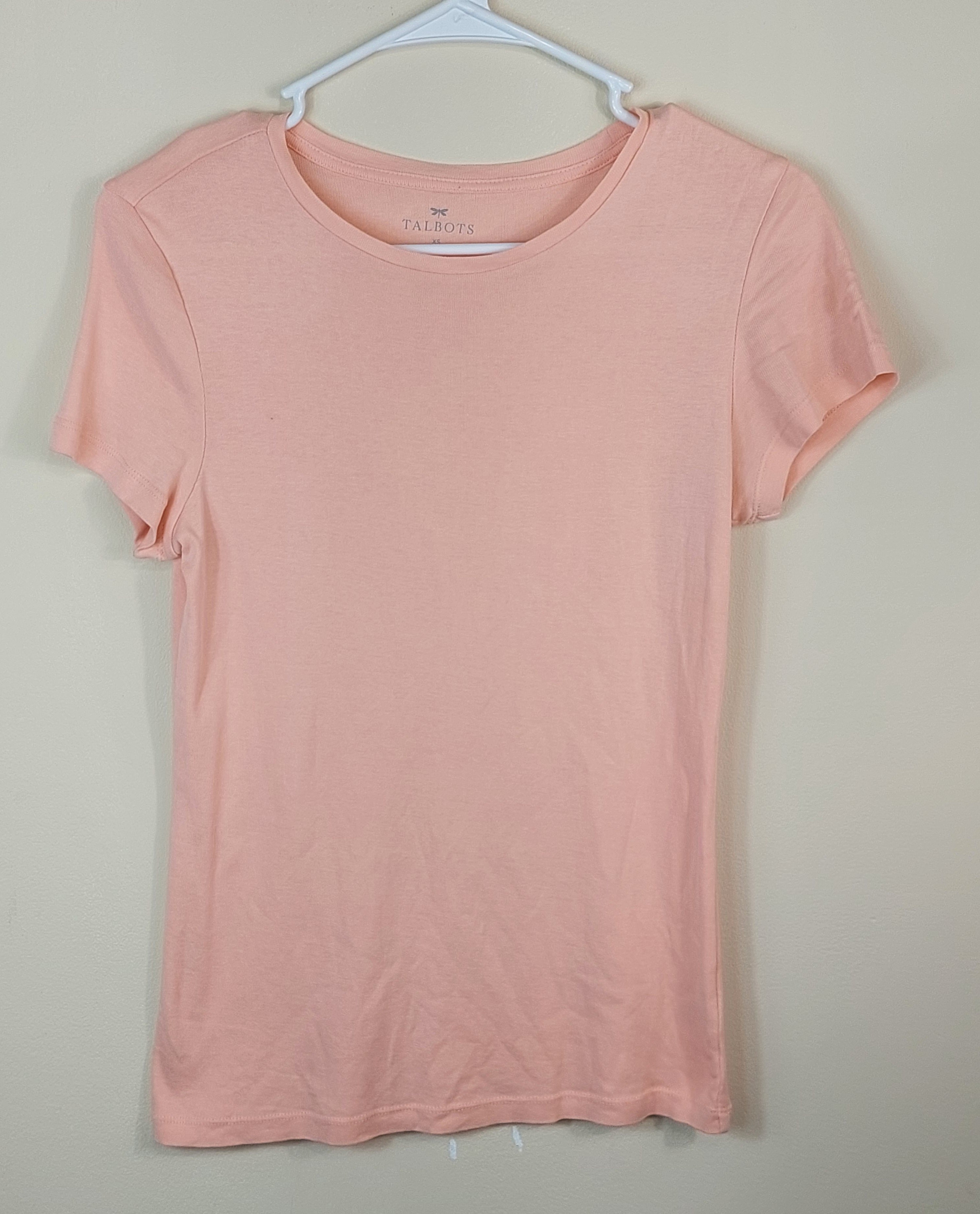 2 04 Talbots Pima Cotton Tee Pink Size XS