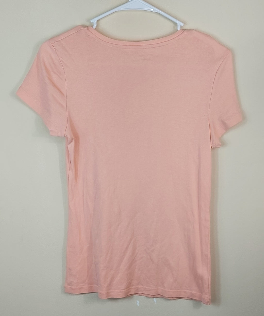 2 04 Talbots Pima Cotton Tee Pink Size XS
