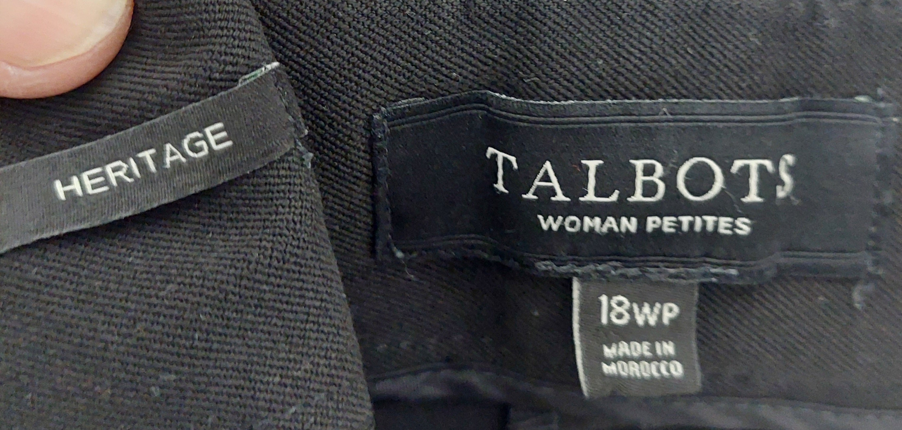 5 36 Talbots Heritage Black Straight Leg Pants 18WP