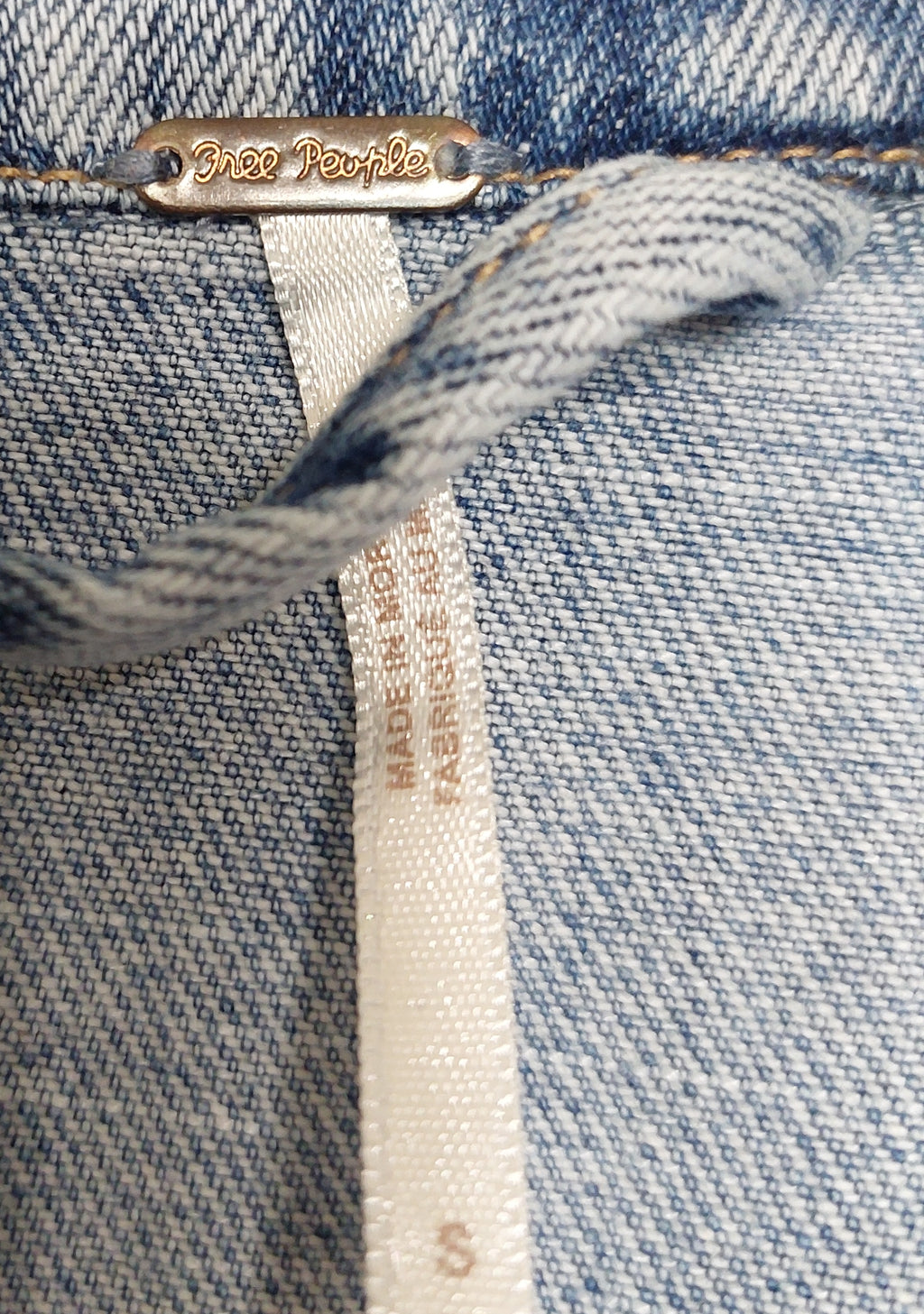 7 36 Free People Small Light Wash Denim Jacket