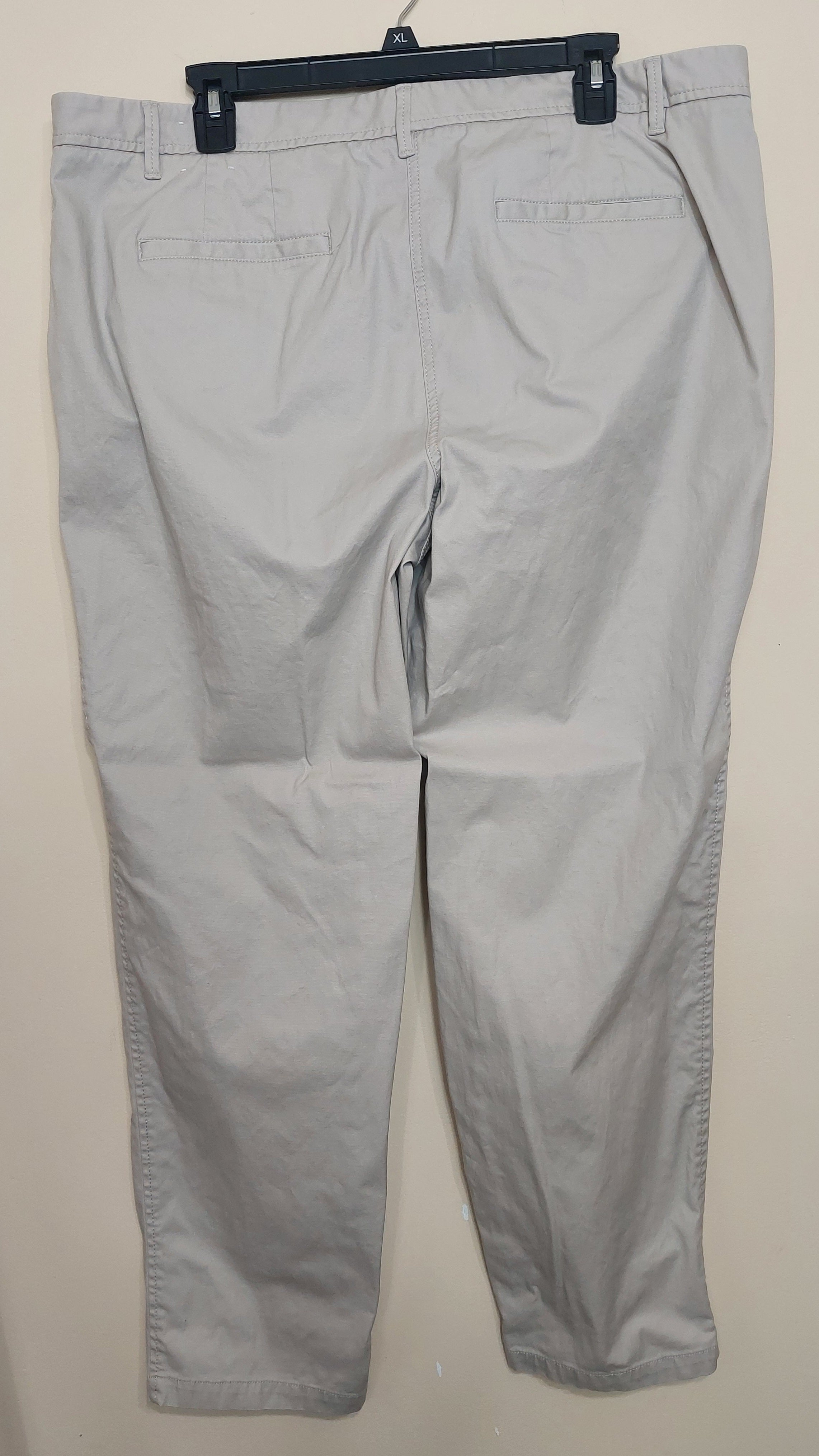 6 37 Talbots Relaxed Chino Pants Womens 16 Light Gray Straight Leg
