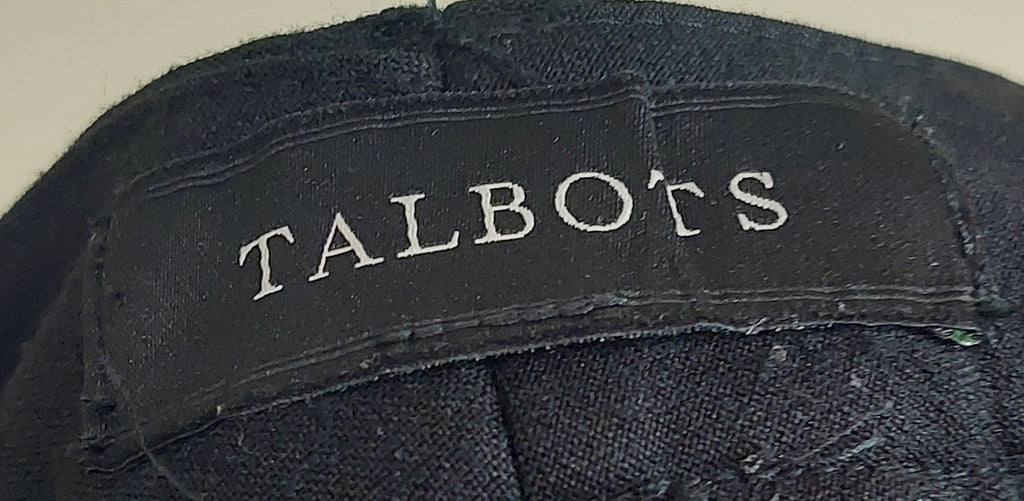 3 06 Talbots Size 8 Estimated Black Dress Pants Straight Leg Classic Career Essential