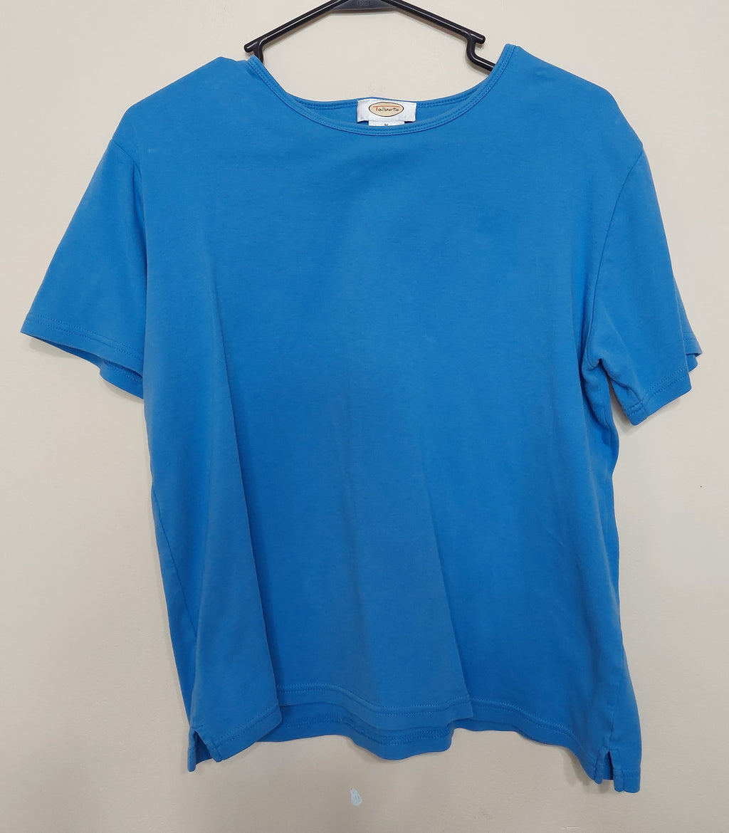 7 39 Talbots Medium Blue Short Sleeve Tee