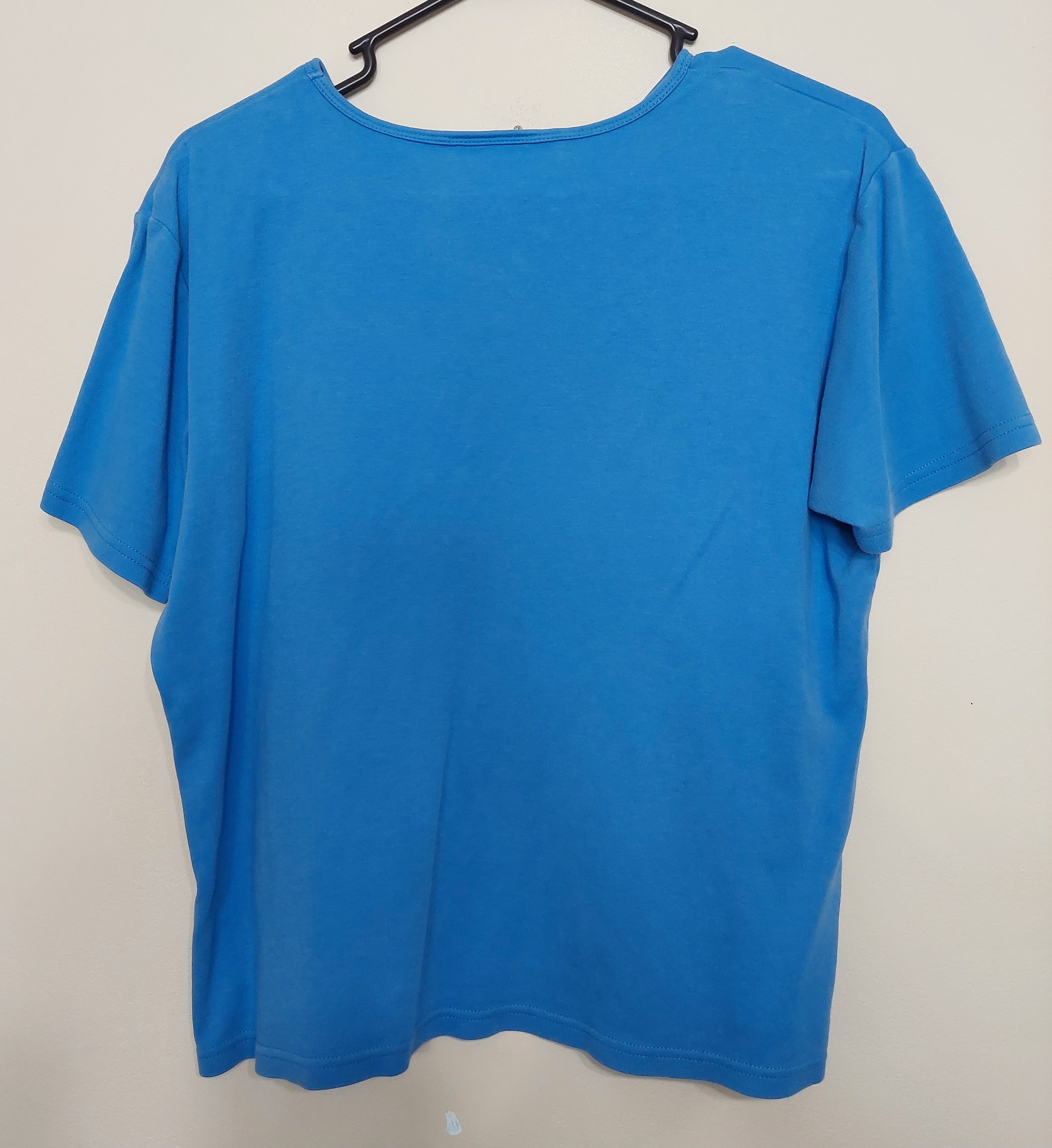 7 39 Talbots Medium Blue Short Sleeve Tee