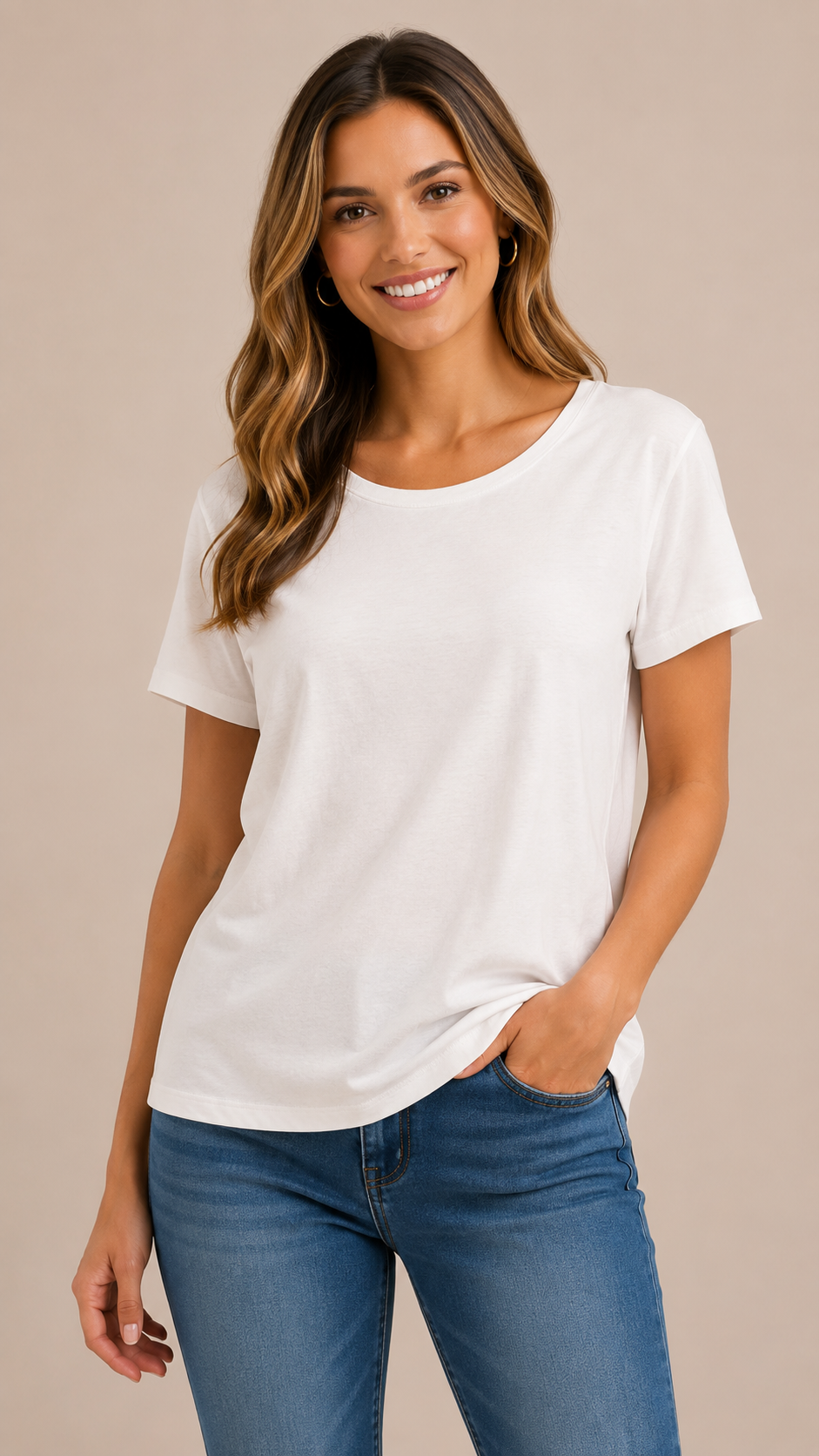 7 03 Lands End Size XL White Short Sleeve Tee