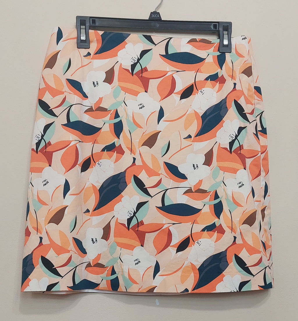 4 35 Ann Taylor Factory 10P Floral Skirt Multi Color