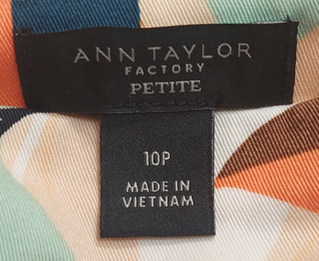 4 35 Ann Taylor Factory 10P Floral Skirt Multi Color