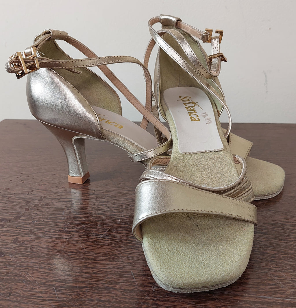 1 47 So Danca Dance Shoes Gold Finish Size M9L