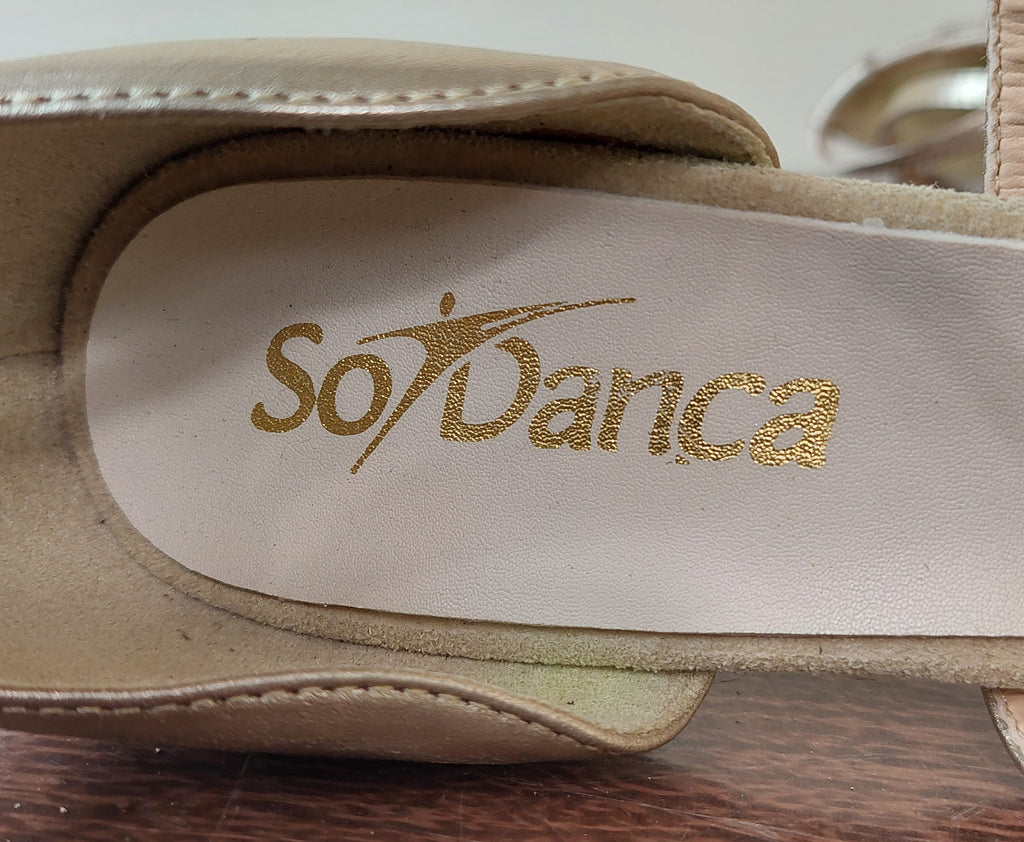 1 47 So Danca Dance Shoes Gold Finish Size M9L