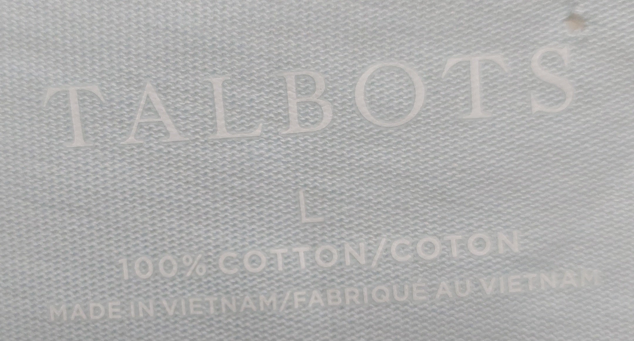 4 11 Talbots Large Light Blue Cotton Top Eyelet Trim Short Sleeve