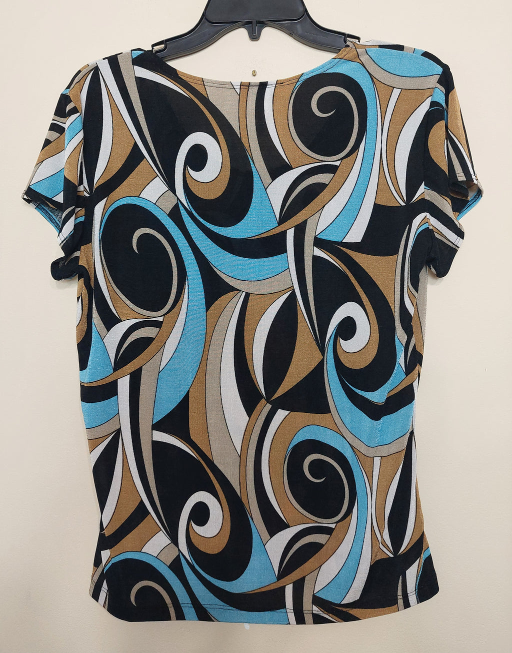 7 41 Susan Lawrence Large Retro Swirl Print Top