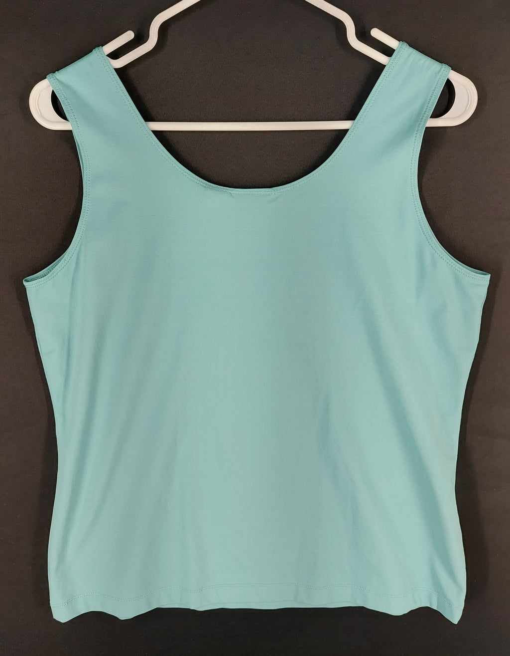 9-41 Chico's Small Turquoise Blue Sleeveless Scoop Neck Stretch Tank Top