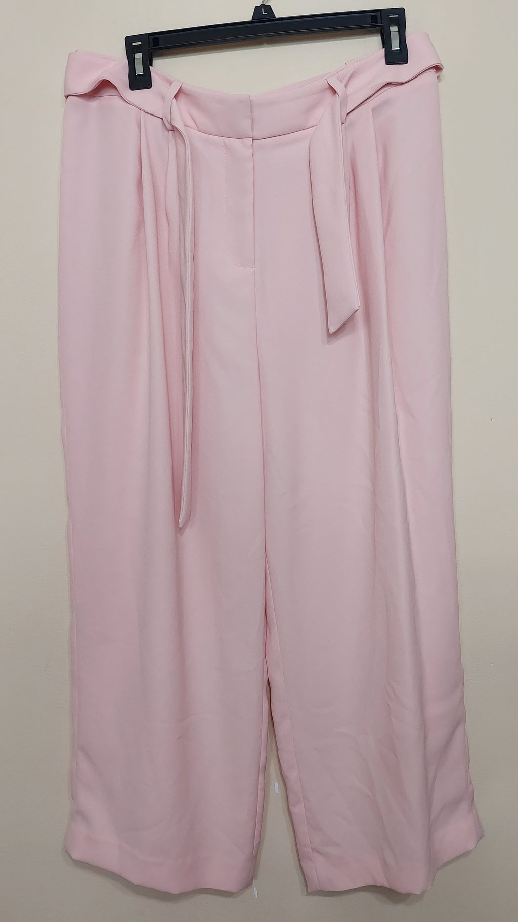 7 43 Vince Camuto Size 8 Pink Wide Leg Tie Waist Pants