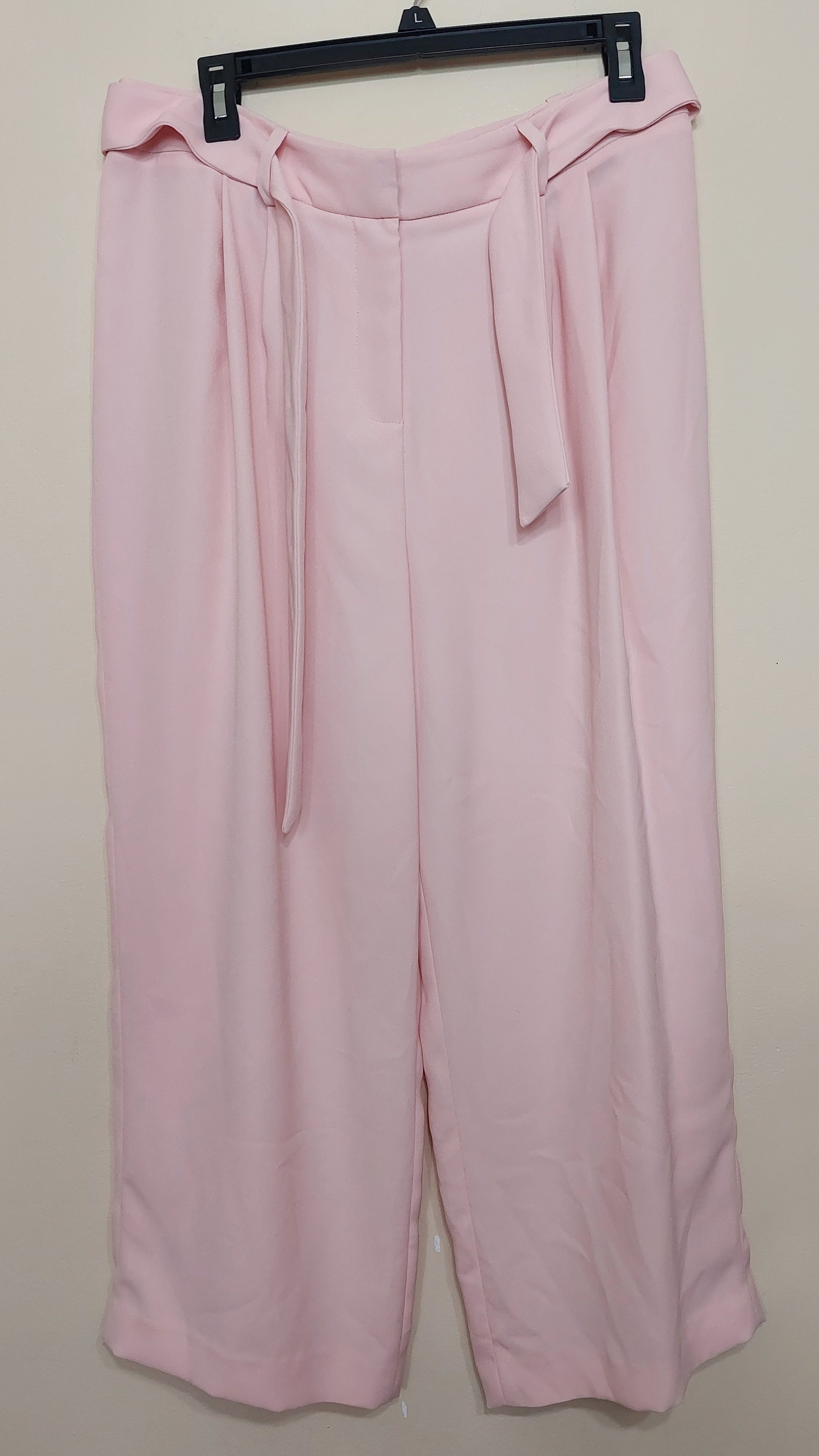 7 43 Vince Camuto Size 8 Pink Wide Leg Tie Waist Pants