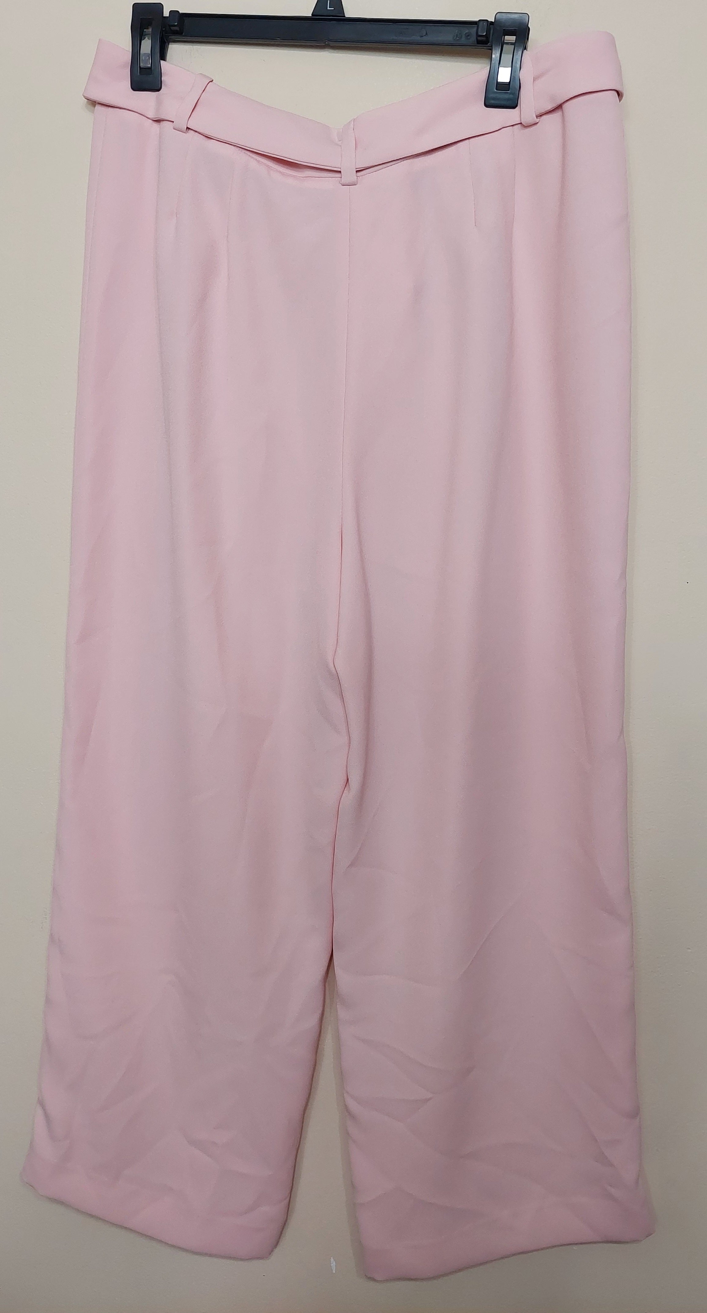 7 43 Vince Camuto Size 8 Pink Wide Leg Tie Waist Pants