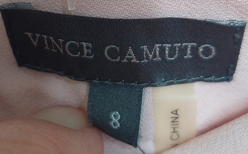 7 43 Vince Camuto Size 8 Pink Wide Leg Tie Waist Pants