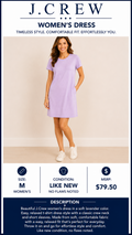 2 27 J. Crew Dress Soft Lavender Size Medium