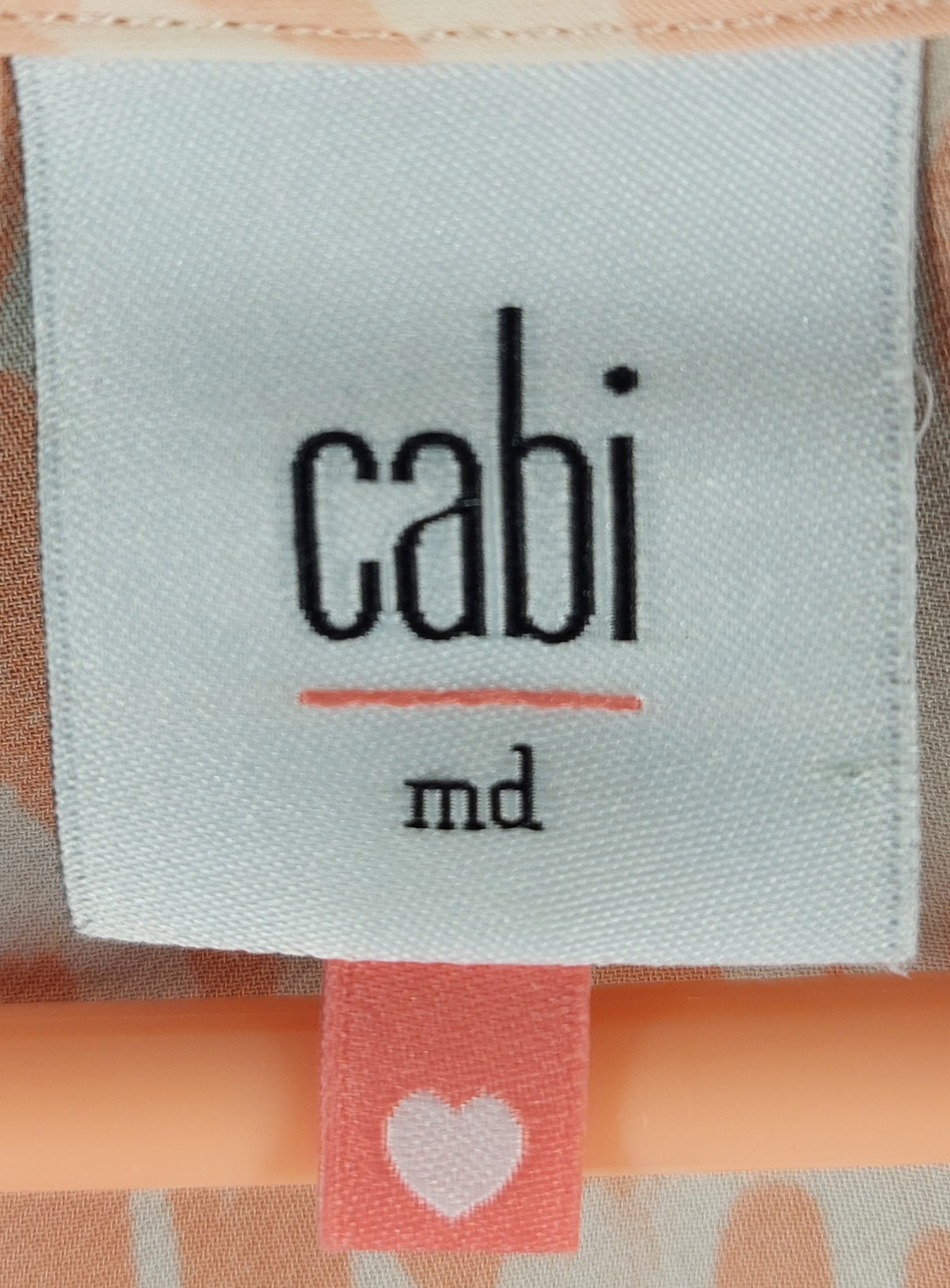9-45 CAbi Medium Sleeveless Button Front Blouse Multicolor Abstract Print Collar