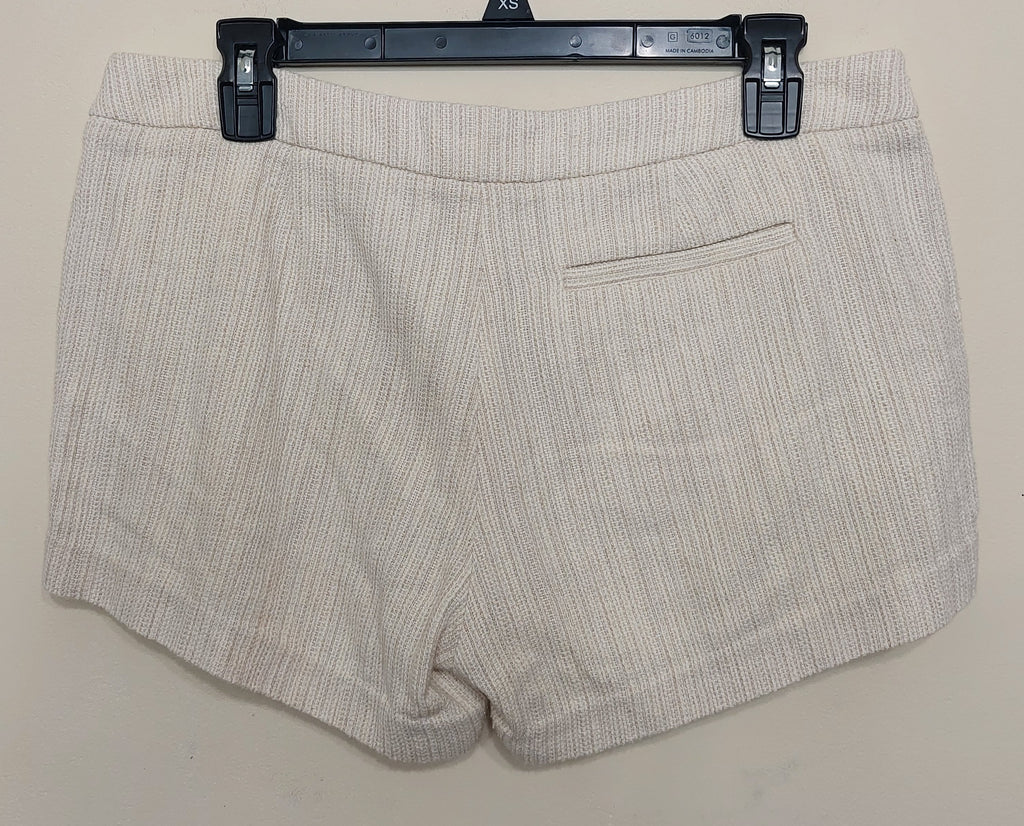 7 46 Joie Size 8 Cream Textured Tweed Dress Shorts