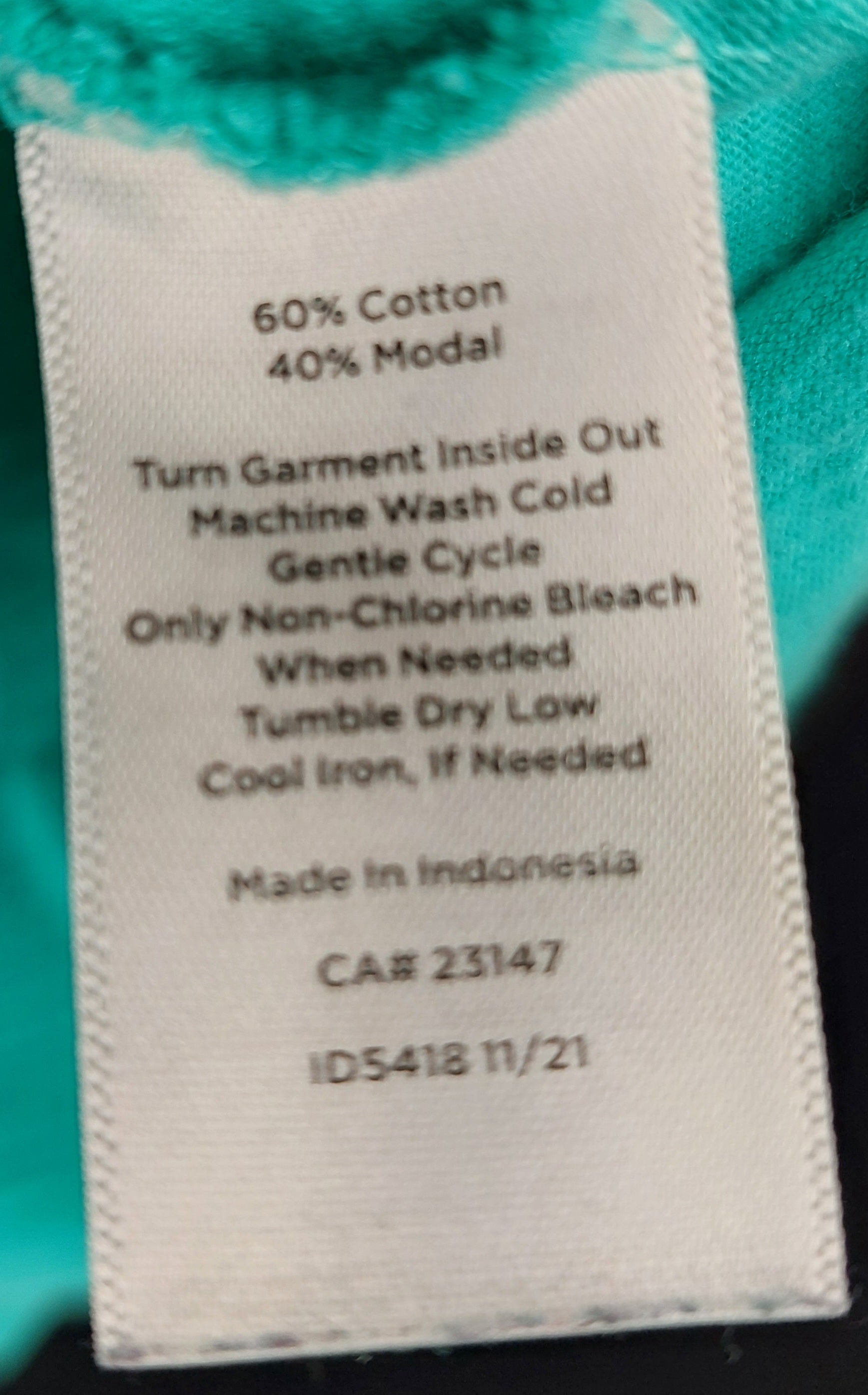 9-46 Talbots XS Women’s Teal Short Sleeve Slub Knit Cotton Modal Top