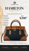 2 33 Michael Kors Hamilton Denim Satchel Leather and Denim