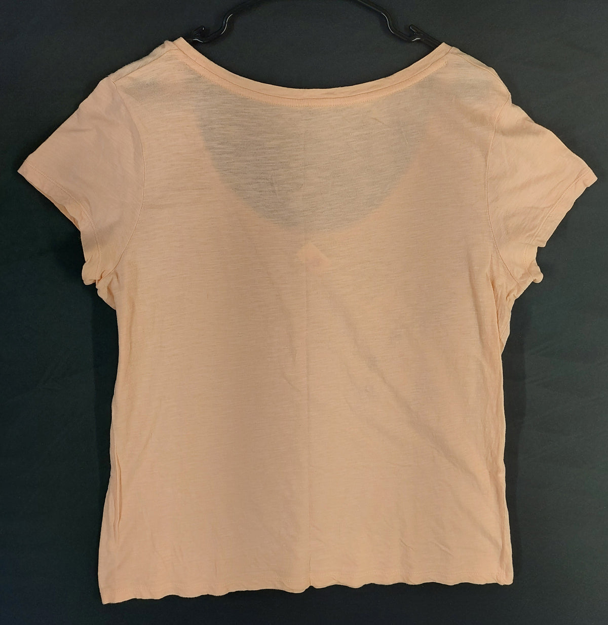 8-47 Merona XXL Peach Floral Graphic Scoop Neck Short Sleeve T-Shirt Top