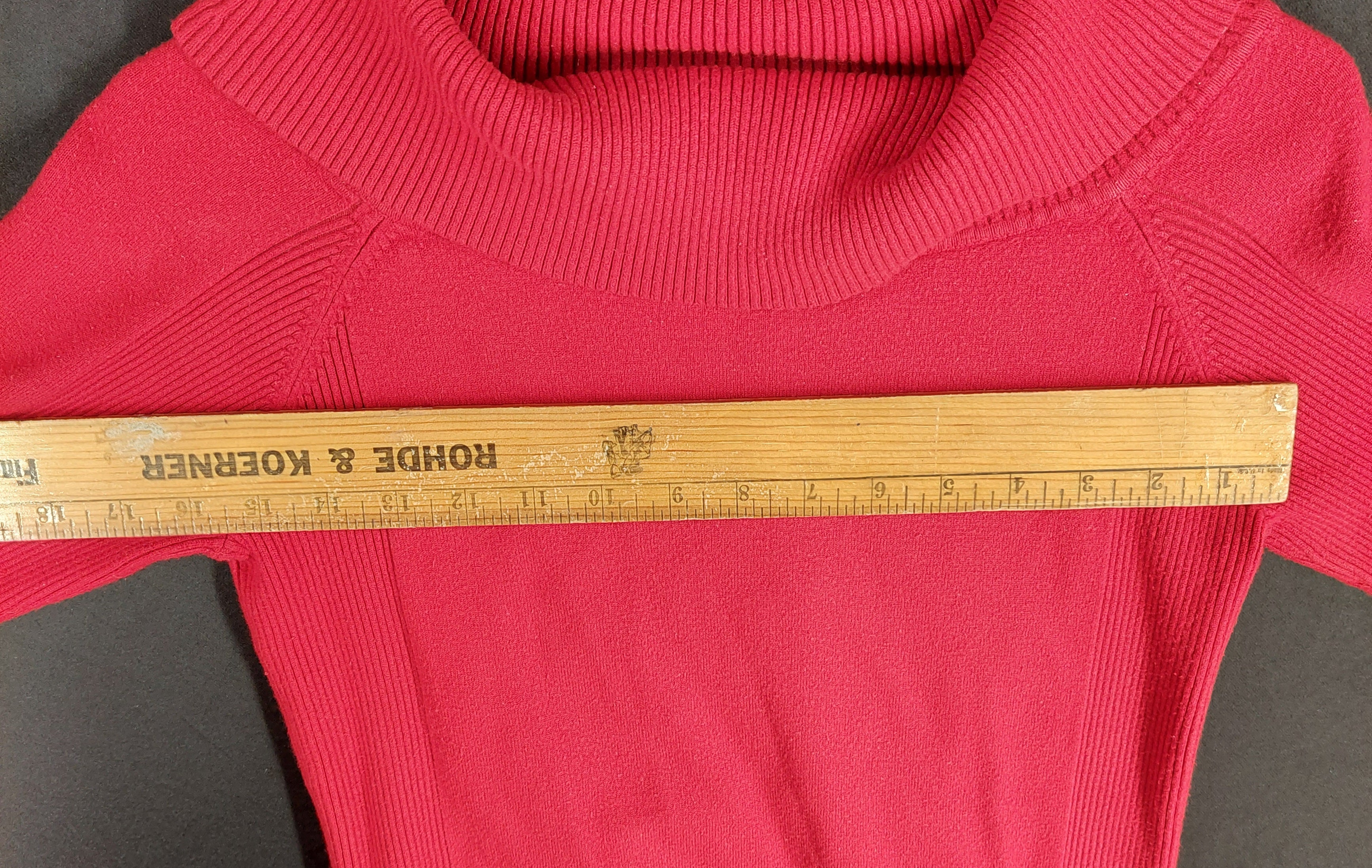 9-47 Worthington Medium Red Cowl Neck Long Sleeve Sweater Rayon Blend