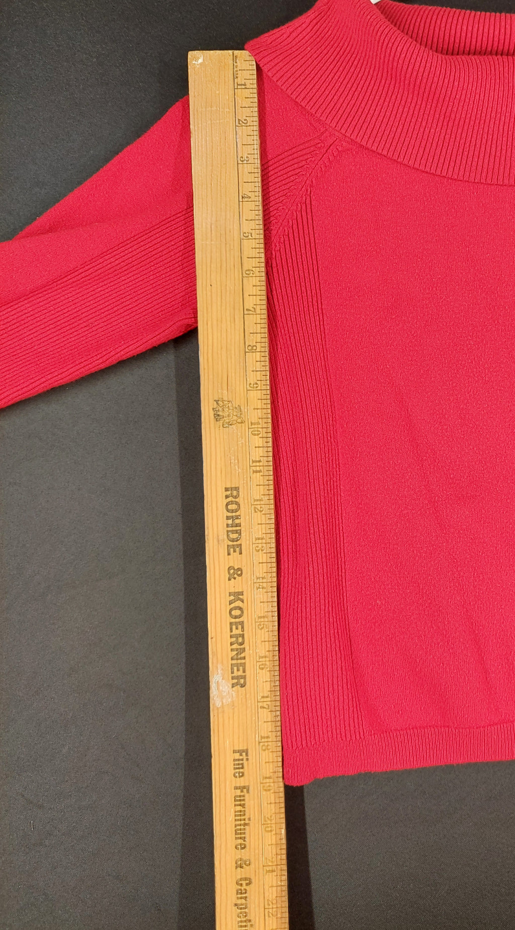 9-47 Worthington Medium Red Cowl Neck Long Sleeve Sweater Rayon Blend
