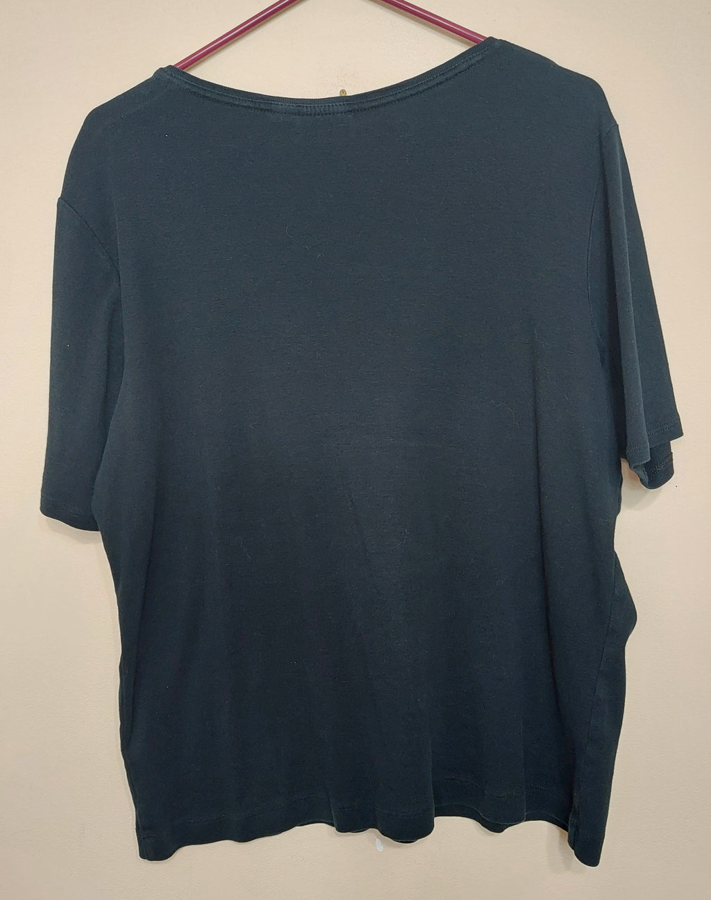 6 48 Chicos Size 3 Black Cotton Short Sleeve Knit Top