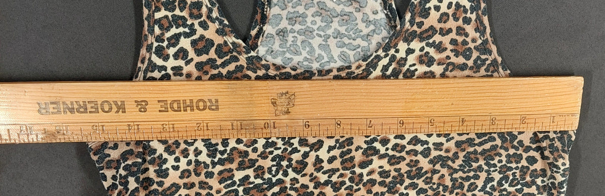 8-48 Heart & Hips XL Leopard Print Racerback Tank Top Animal Print Sleeveless