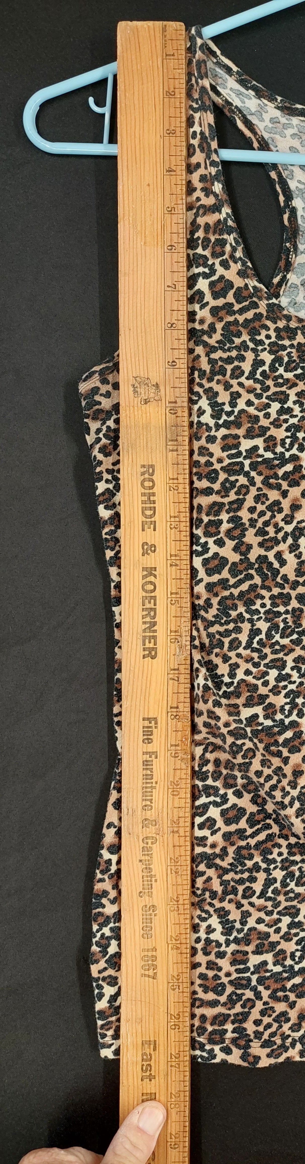 8-48 Heart & Hips XL Leopard Print Racerback Tank Top Animal Print Sleeveless