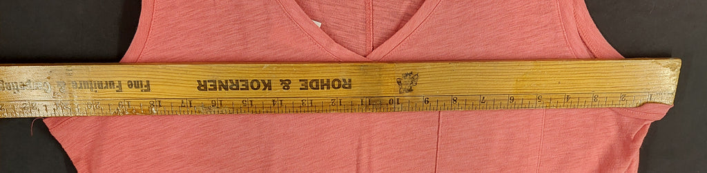 8-49 Eddie Bauer XL Coral Sleeveless V-Neck Pocket Tank Top Casual