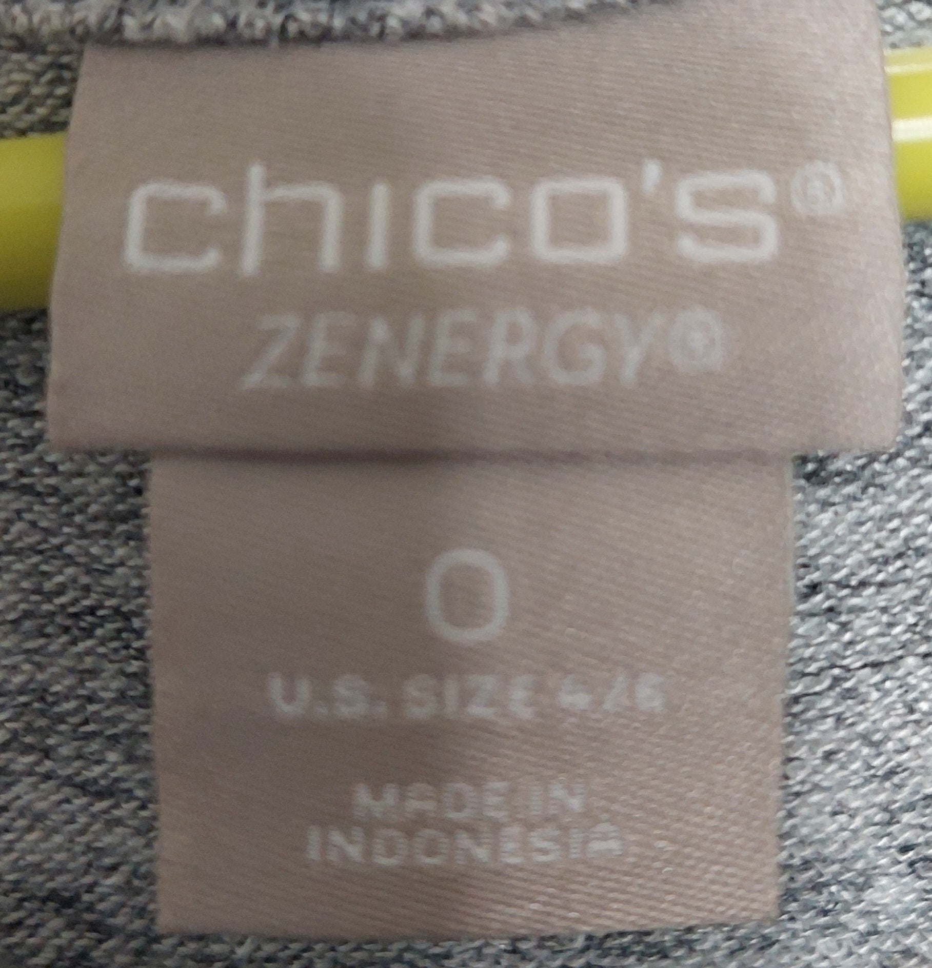 8 04 Chico's Size 0 Zenergy Gray Space Dye Sleeveless Tank Top Women's US 4/6